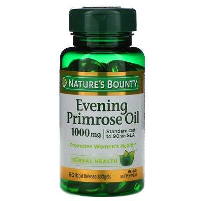 Nature's Bounty Evening Primrose Oil For women 1,000 mg, 60 Rapid Release Softgels Kuwait كبسولات برايم روز لتنظيم هرمونات النساء الكويت