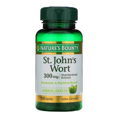 Nature's Bounty St John's Worts 300 mg 100 Capsules Kuwait عشبة سانت جونز لتحسين الحالة المزاجية و تقليل الاكتئاب نيتشرز باونتى 300 ملليغرام 100 كبسولة الكويت