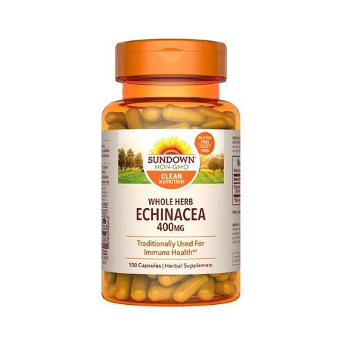 SunDown Echinacea 400 Mg 100 Capsules For Immune System Kuwait كبسولات عشبه الاكنيسيا لتقوية المناعة و تخفيف اعراض الربو 400 مج 100 كبسولة صن داون كويت