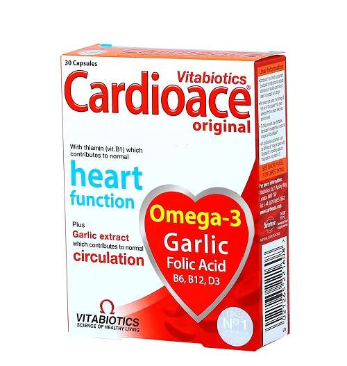 Vitabiotics Cardioace 30 Capsules Kuwait كبسولات فيتابيوتكس كارديوك 30 كبسولة لدعم حيوية القلب و الشرايين الكويت