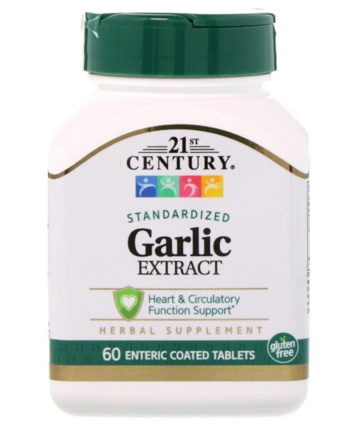 21 Century Garlic Extract 60 Tablets kuwait سنشوري جارليك اكستراكت 60 قرص الكويت