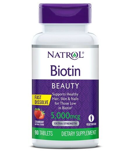 Natrol (Beauty) Biotin 5000 Mcg 90 Tablets Kuwait ناترول بيوتين 5000 مكجم 90 قرص الكويت
