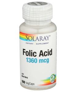 Solaray Folic Acid 1360Mcg 100 Capsules Kuwait سولاراي فوليك اسيد 100 كبسولة 1360Mcg الكويت