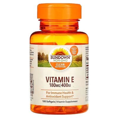 Sundown Vitamin E 400 IU180Mg 100 Softgels Kuwait صن داون فيتامين اى 400 وحده [180 مجم] 100 كبسولة الكويت