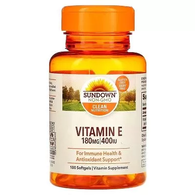 Sundown Vitamin E 400 IU180Mg 100 Softgels Kuwait صن داون فيتامين اى 400 وحده [180 مجم] 100 كبسولة الكويت