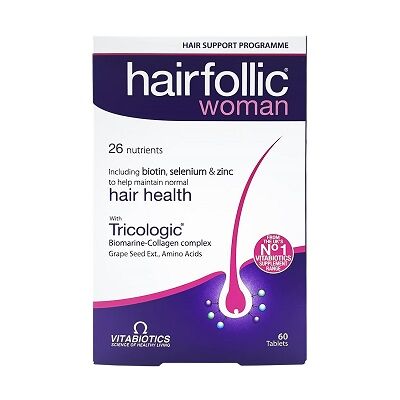 Vitabiotics Hairfollic for women 60 tablets Kuwait فيتابيوتيكس هيرفوليك للسيدات 60 قرص الكويت