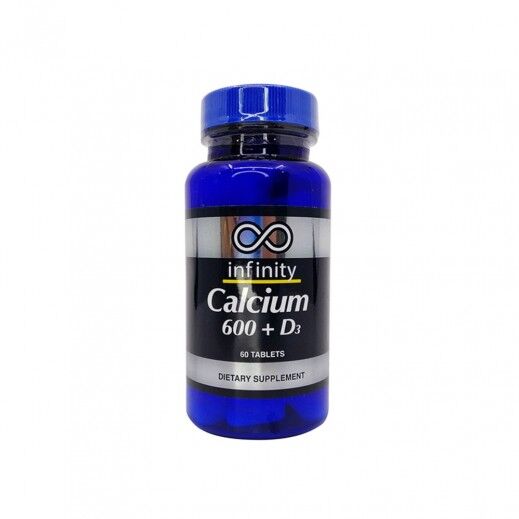 Infinity Calcium 600+Vitamin D3 60 Tablets Kuwait انفينيتي كالسيوم 600 مجم فيتامين د 60 قرص الكويت