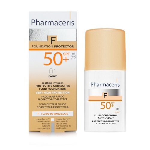 Pharmaceris SPF50+ Foun No 1 [Ivory] Fluid 30 Ml Kuwait فارماسيرز اس بي اف+ فلويد 30 مل الكويت