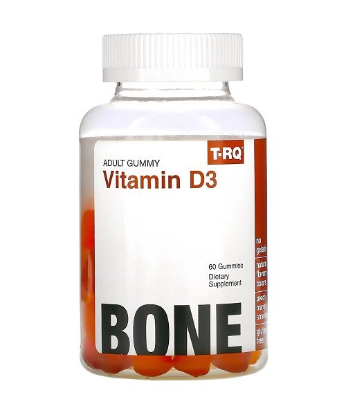 TRQ Vitamin D3 Adult 60 Gummies Kuwait تى ار كيو فيتامين د3 للعظام و المناعة حلاوة 60 قطعة الكويت