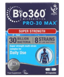 Bio 360 Pro-Max 30 Billion 30 Capsules Kuwait بيو 360 برو ماكس 30 بيليون 30 كبسولة بكتريا نافعة للهضم و المناعة الكويت