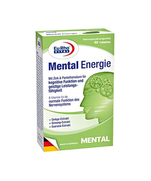 Eurho Vital Mental Energie 60 Tablets For Brain Kuwait 1 أقراص مينتال إينيرجي الالمانية 60 قرص للقوة الذهنية و تقويه الذاكره الكويت