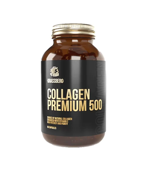 Grassberg Collagen Premium 500 mg 60 Capsules Kuwait جراسبيرج كولاجين بريميوم 500 مج - 60 كبسولة الكويت