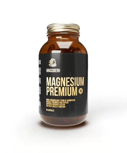 Grassberg Magnesium Premium B6 60 Capsules Kuwait جراسبيرج ماغنيسيوم بريميوم ب6 - 60 كبسولة الكويت