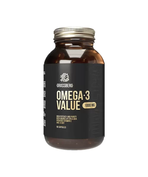 Grassberg Omega 3 Value 1000 mg 60 Capsules Kuwait جراسبرج اوميغا 3 1000 مج 60 كبسولة الكويت
