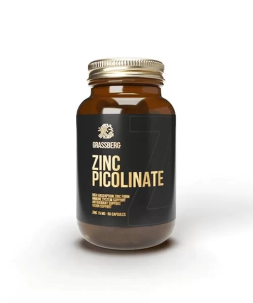 Grassberg Zinc Picolinate 15 mg 60 Capsules Kuwait جراسبيرج زنك بيكولينيت تركيز 15 مج - 60 كبسولة الكويت