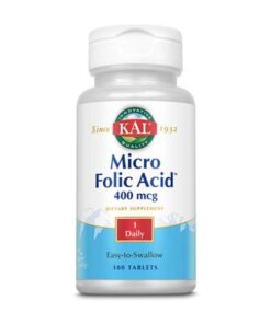 KAL Micro Folic Acid 400 MCG 180 Tablets Kuwait كال مايكرو فوليك أسيد 180 قرص الكويت