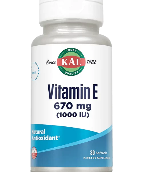 KAL Vitamin E 670 MG 1000 IU 30 Softgel Kuwait كال فيتامين إي 1000 وحدة دولية 30 كبسولة الكويت