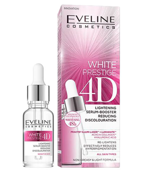 Eveline White Prestige 4D Lightening Serum 18 ML Kuwait ايفيلين سيرم 4دى وايت برستيج 18 مل لتفتيح البشرة الكويت