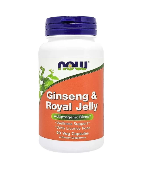 Now Ginseng & Royal Jelly 90 Veg Capsules Kuwait ناو رويال جيلي , جنسينغ 90 كبسولة الكويت