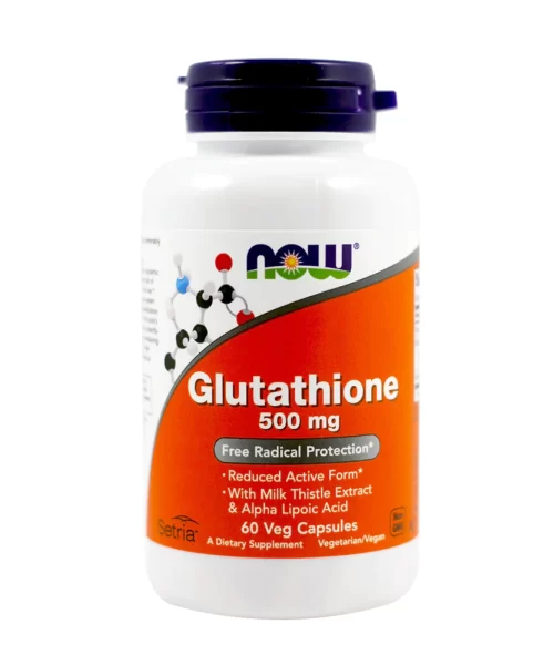 Now Glutathione 500 mg 60 Capsules Kuwait ناو فودز‏ جلوتاثيون تركيز500 مج - 60 كبسولة نباتية الكويت