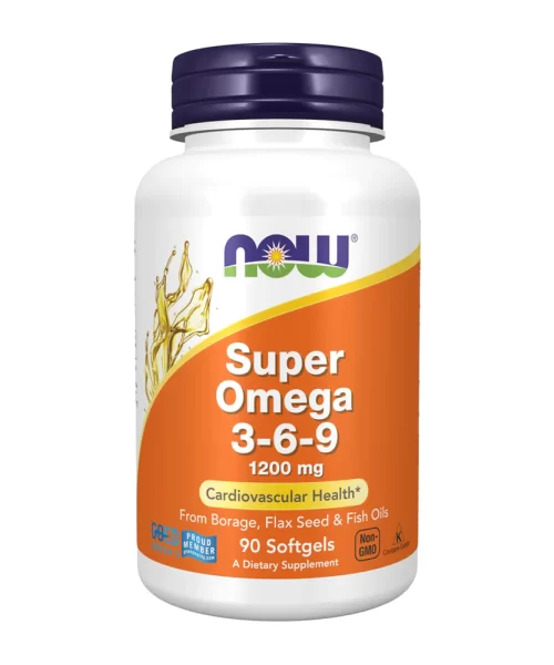 Now Super Omega 3-6-9 1200 mg 90 Softgels Kuwait ناو فودز‏ أوميغا 3-6-9 تركيز 1200 مج - 90 كبسولة هلامية الكويت