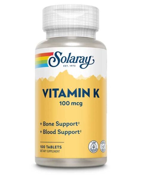 Solaray Vitamin K 100 MCG 100 Tablets Kuwait فيتامين ك ، 100 ميكروغرام 100 قرص الكويت