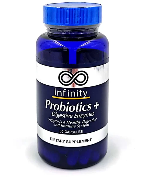 Infinity Probiotics+ Digestive Enzymes 60 Capsules Kuwait إنفينيتي بروبيوتيك + انزيمات للهضم 60 كبسولة الكويت