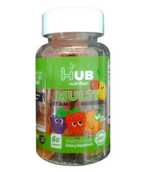 Hub Nutrition Kids Multi Vitamins & Minerals 60 Gummies Kuwait هاب نيوترشن كيدز ملتي فيتامينات ومعادن 60 حلاو مضغ الكويت
