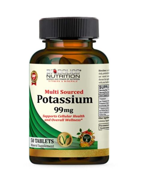 Biobolics Potassium 99 MG 50 Tablets Kuwait بايوبولكس اقراص بوتاسيوم 99 مجم 50 قرص الكويت