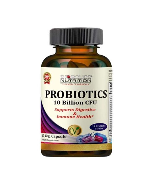 Biobolics Probiotic 10 Billion CFU 60 Veg Capsules Kuwait بايوبولكس بروبيوتيك 10 بليون 60 كبسولة نباتية لتحسين وظائف الجهاز الهضمي الكويت