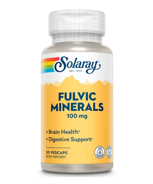 Solaray Fulvic Minerals 100 MG 30 Veg Capsules Kuwait سولاراي فولفيك مينيرالز 100 مجم 30 كبسولة املاح معدنية نباتية الكويت