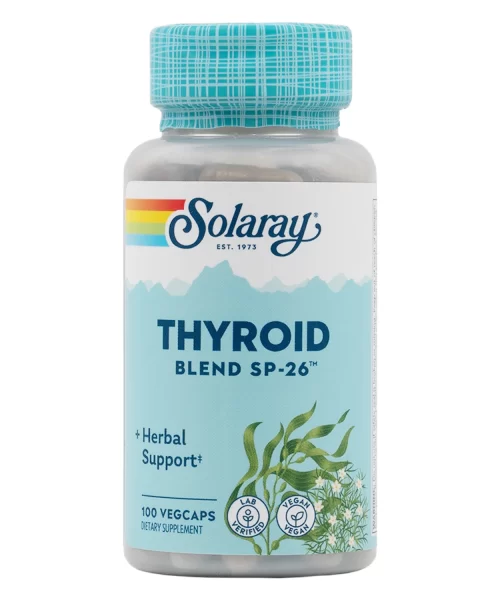 Solaray Thyroid Blend Sp-26 100 Veg Capsules Kuwait سولارى ثيرويد بلند للغدة الدرقية 100 كبسولة نباتية الكويت