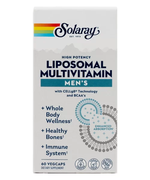 Solaray liposomal MultiVitamin Men's 60 Vegcaps Kuwait سولارى ليبوزومال ملتى فيتامين للرجال للصحة العامة 60 كبسولة الكويت