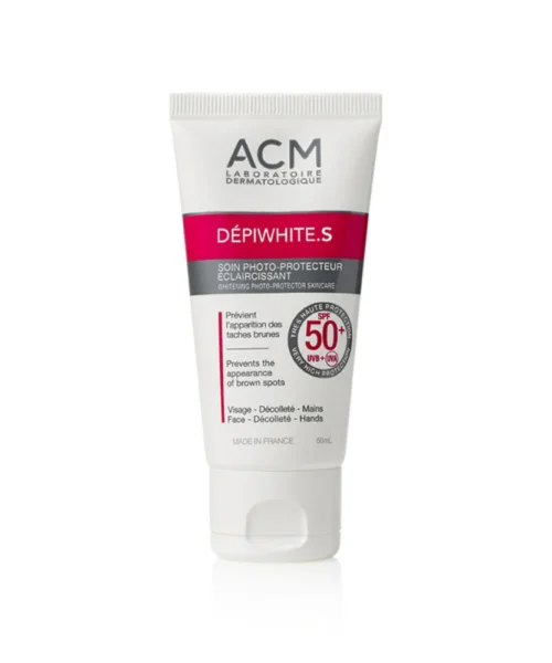 ACM Depiwhite.S SPF 50 + Whitening Photo Protector Cream 50 ML Kuwait اي سي ام ديبي وايت اس كريم بعامل حماية 50 - 50 مل الكويت
