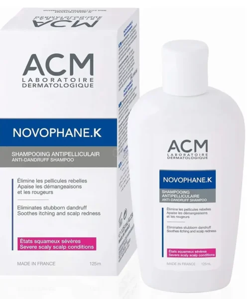 ACM Novophane K Anti Dandruff Shampoo 125 ML Kuwait ايه سي ام نوفوفان كيه شامبو مضاد للقشرة 125 مل الكويت 1