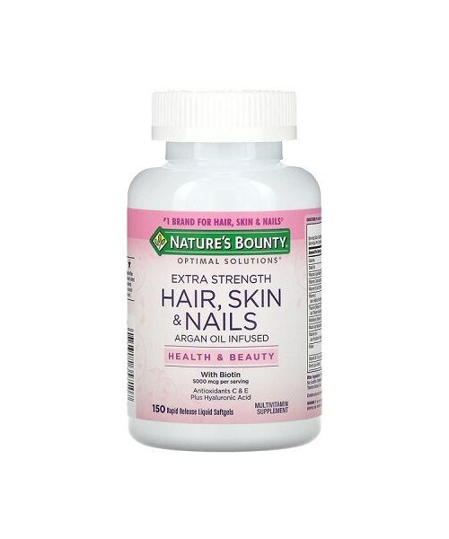 Nature's Bounty Hair Skin Nails 150 Softgels Kuwait كبسولات نيتشرز باونتى للشعر و الجلد و الاظافر الكويت