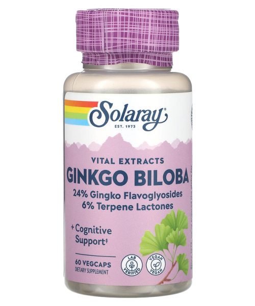 Solaray Ginkgo Biloba 60 Mg 60 Capsules