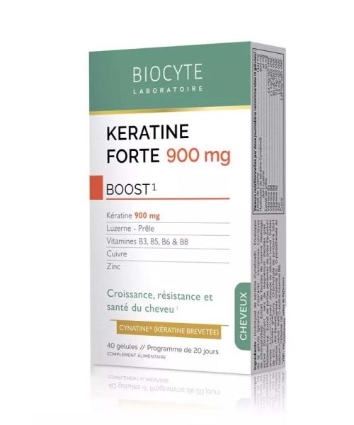 Biocyte Keratine Forte Boost 900 MG 40 Capsules Anti Hair Loss