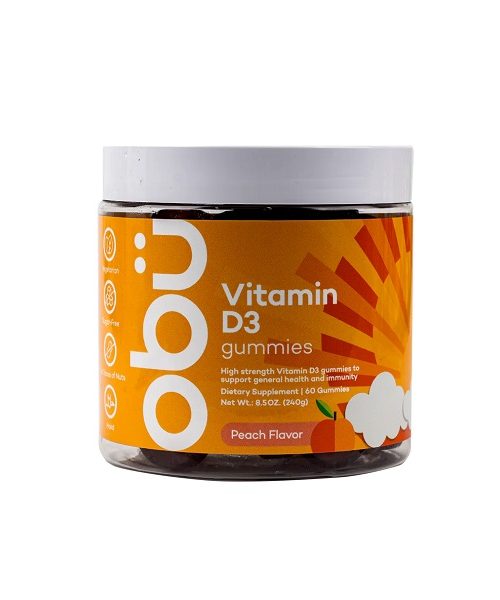 Obu Vitamin D 3 Peach Flavor 60 Gummies