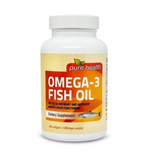 Pure Health Omega-3 100 Capsules For brain, heart, skin, cholesterol & vision