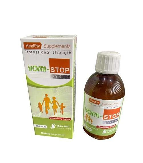 Vomi Stop Syrup Children & Adults - Strawberry Flavor - Stop Vomit