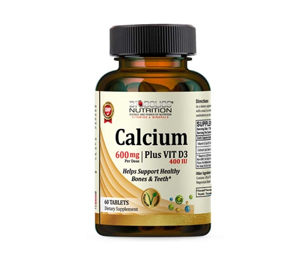 Biobolics Calcium 600 MG Plus Vitamin D 3 60 Tablets