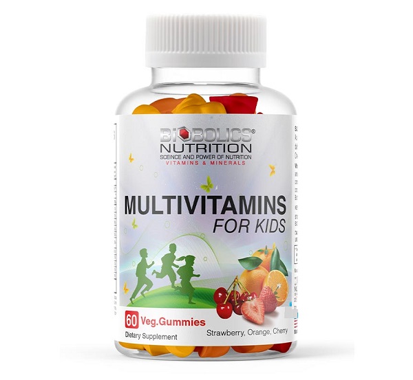 Biobolics Multivitamin For Kids Strawberry Orange and Cherry 60 Veg Gummies