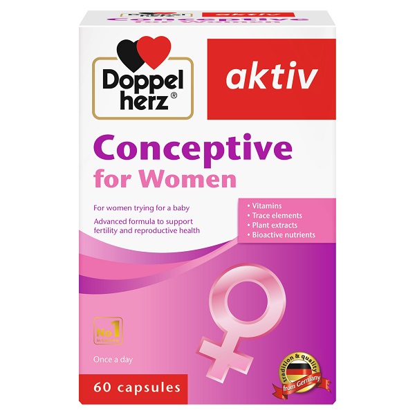 Doppel Herz Aktiv Conceptive For Women 60 Capsules For Fertility