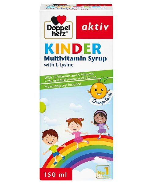 Doppel Herz Aktiv Kinder Multivitamins And Mineral Syrup 150 Ml For Kids