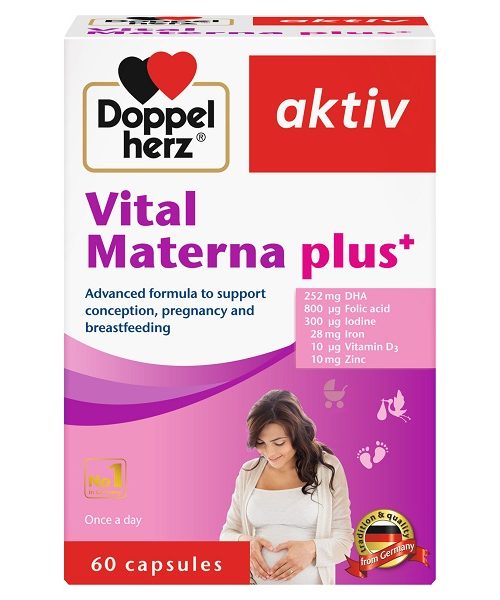 Doppel Herz Aktiv Vital Materna Plus 60 Capsules To Support Conception, Pregnancy and Breastfeeding