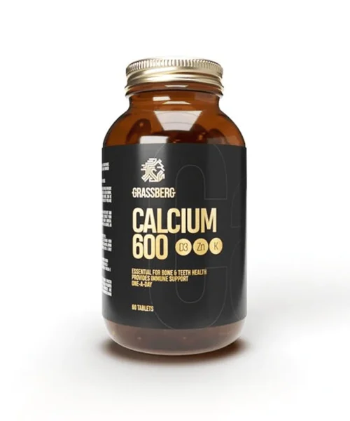 Grassberg Calcium 600 D3 Zinc Potassium 60 Tablets For Joints & Nervous System