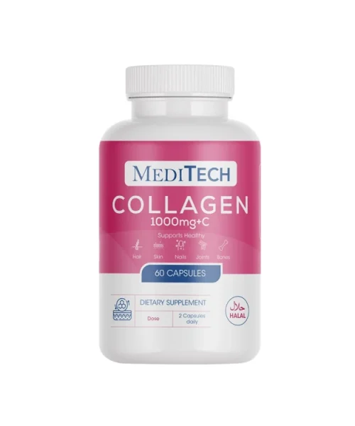 Meditech Collagen 1000mg+C 60 Capsules Kuwait ميديتيك كولاجين 1000 ملجم + فيتامين سي -90 كبسولة الكويت 1
