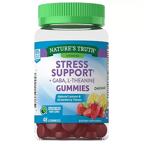 Nature's Truth Stress Support Plus Gaba Plus L Theanine Strawberry 48 Gummies