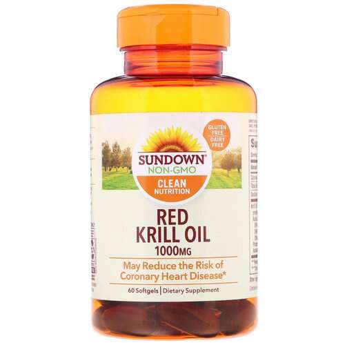 Red Krill Oil 1000 Mg 60 Capsules Cholesterol, Joints, Liver, Heart, Menopause & Skin